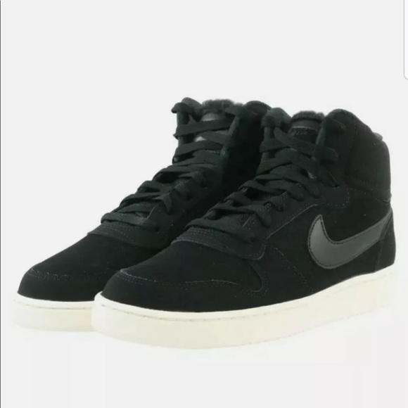 Nike Shoes - Nike Ebernon Mid Black Air Force Fleece AV2478-001